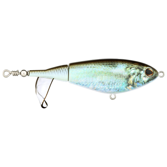 Berkley Choppo Topwater Fishing Lure, HD Blueback Herring, Size 75, Cupped Propeller Tail for Balance of Sound and Spray, Equipped with Sharp Fusion19™ Hook