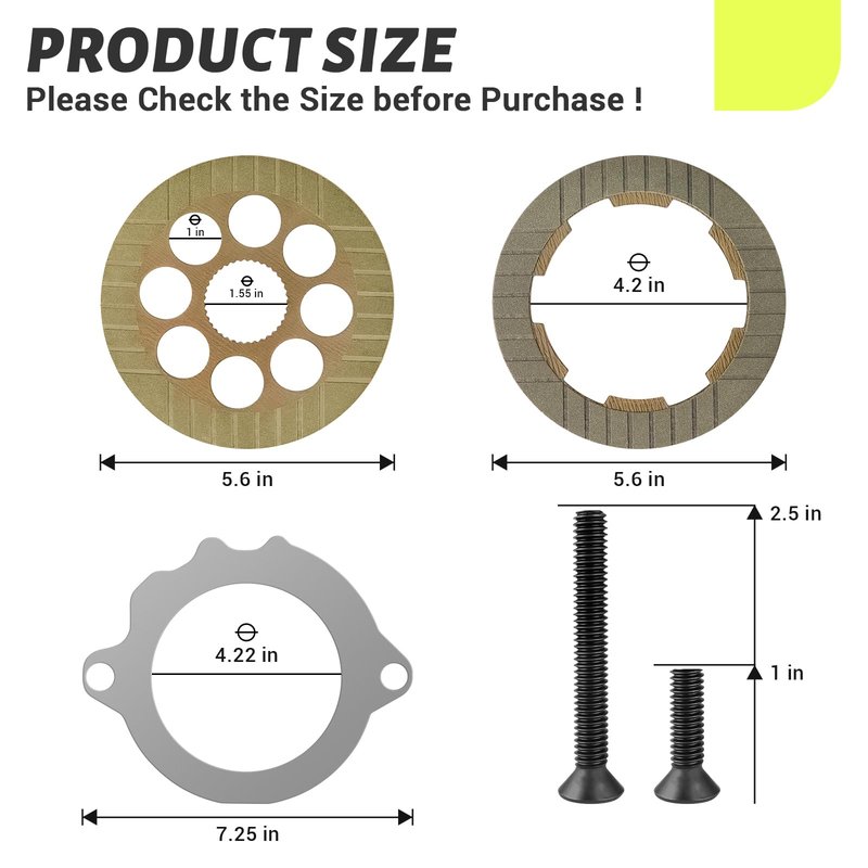 Panglong Golf Cart Brake Replacement Kit Suitable for 2007-2014 Yamaha G29 Golf Cart Brakes, OEM #JW1-G6345-00+, JW1-G6336-00+, JW1-G633H-00+, JW1-G6158-00+, JW1-G4189-00