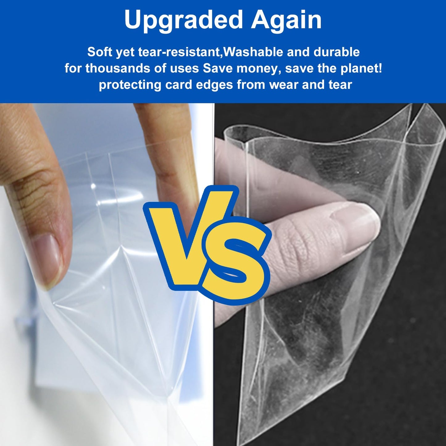 1000 Counts Soft Clear Perfect Fit Card Sleeves for Trading Cards, Exact Fit Protector for TCG, Sports (Basketball, Baseball, Football) and Collectible Cards,Plastic Penny Sleeves (1000)