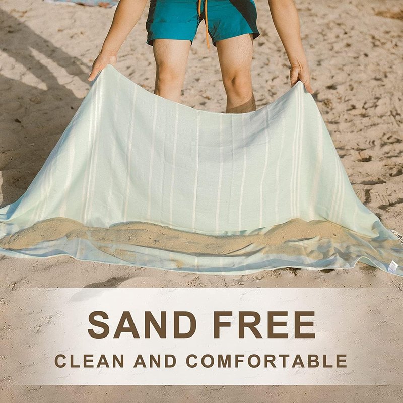 2 Packs Turkish Beach Towels Travel Vacation Essentials Quick Dry Sand Free Oversized Bath Pool Swim Towel Extra Large XL Blanket Adult Cruise Accessories Must Haves Clearance Stuff Necessities