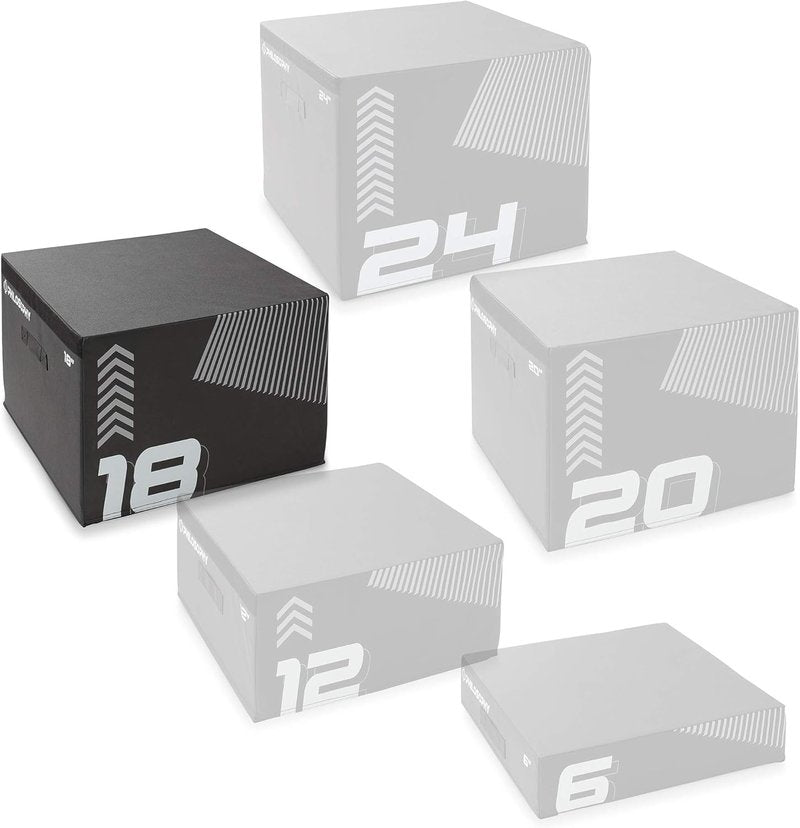 Soft Foam Plyo Box - Stackable Plyometric Jump Box for Home Gym | HIIT, Agility, Strength Training