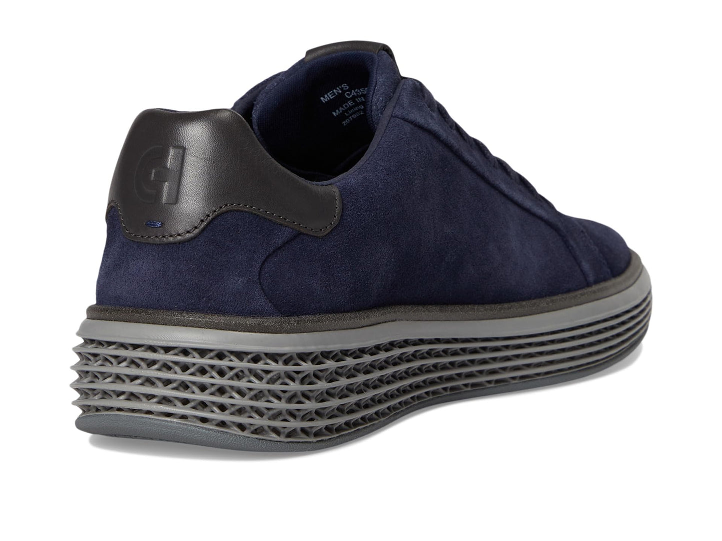 Cole Haan Men's Grandpro Court Skyweave Sneaker, Midnight Moon Suede/Raven, 13-W US