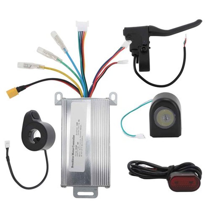 Electric Scooter Controller Kit, 36V 350W Controller Dashboard Display Thumb Throttle Brake Lever Headlight Tail Light, Electric Scooter Accessory for Daily Commute, Recreation, Sports