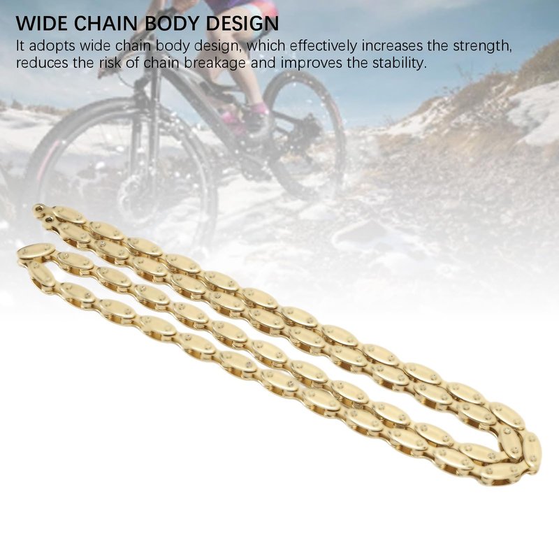 Tbest Chain, High Strength Steel 100 Link Single Speed Chain Replacement for Fixed Gear for BMX
