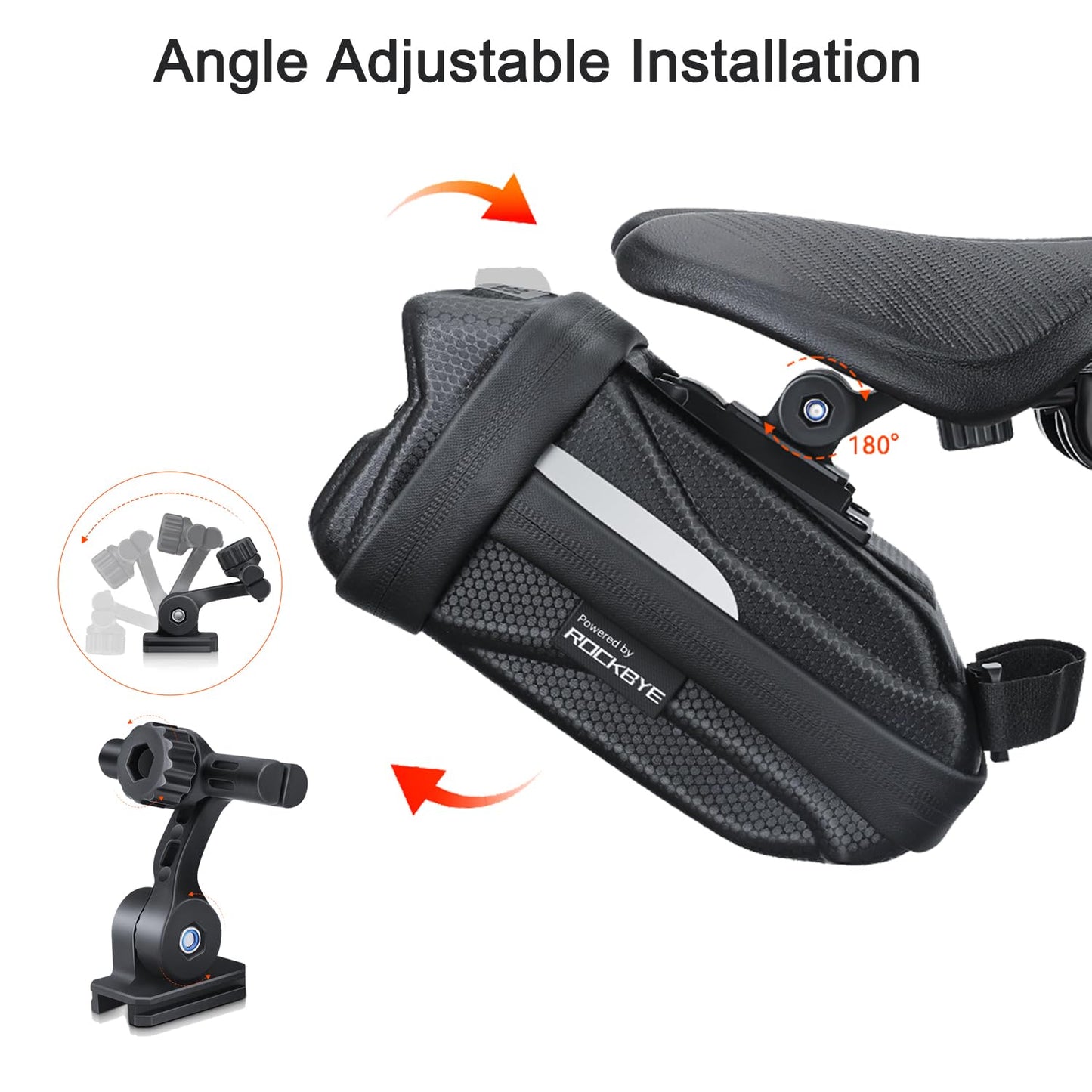 YBLNTEK Bike Seat Bag, Hard EVA Bike Bag Under Seat Pouch, Bicycle Saddle Bag Cycling Bikes Pack for Road MTB Bikes Cyclists Commuter, Waterproof, Quick Release