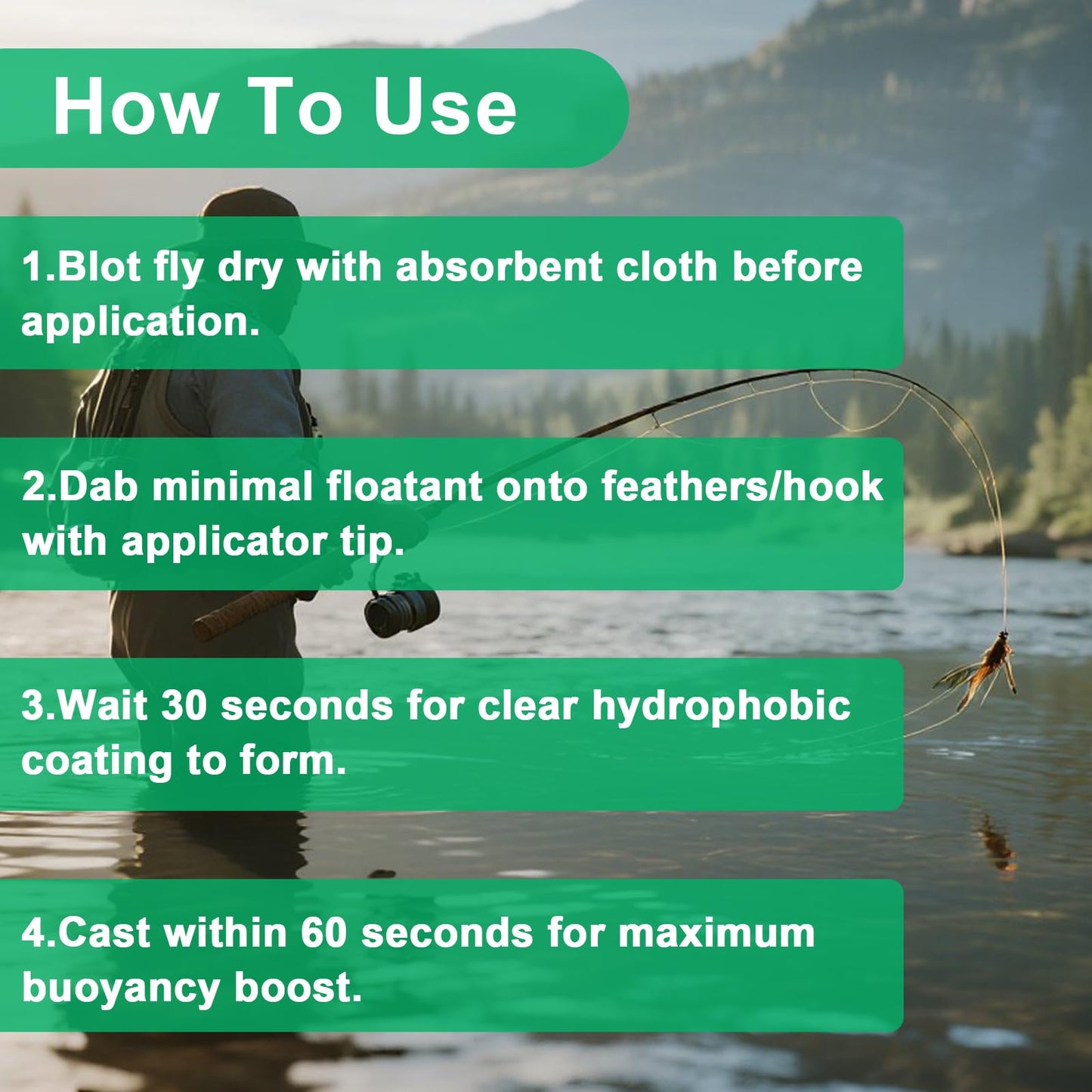 DINGSEN Gink Fly Floatant - Dry Fly Floatant for Enhanced Buoyancy. Mimics Natural Insects, Ideal for Pros and Hobbyists. (1)