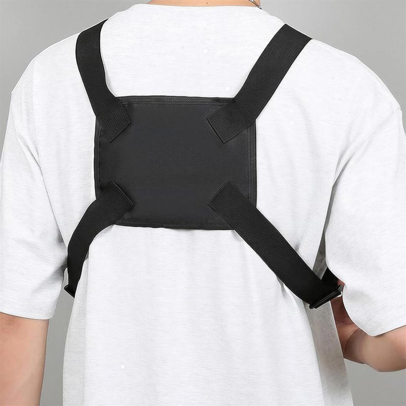 LUITON Radio Chest Harness with Reflective Strips Shoulder Holster Radio Vest Holder Two Way Radio Vest Rig Walkie Talkie Case