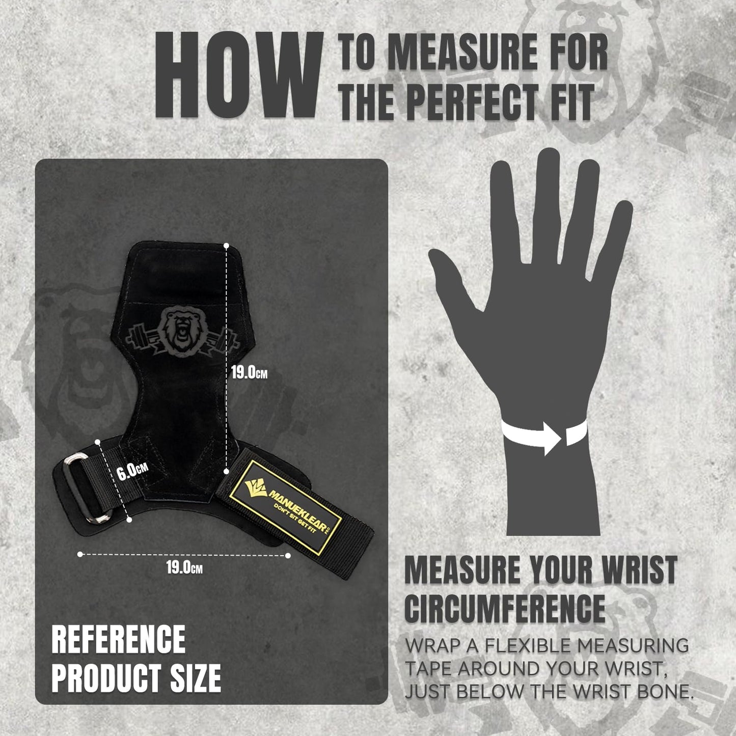 MANUEKLEAR Gym Straps, Double Leather Lifting Straps for Men Deadlift with Cushion Wrist Loop, Gym Lifting Wrist Wraps for Weightlifting
