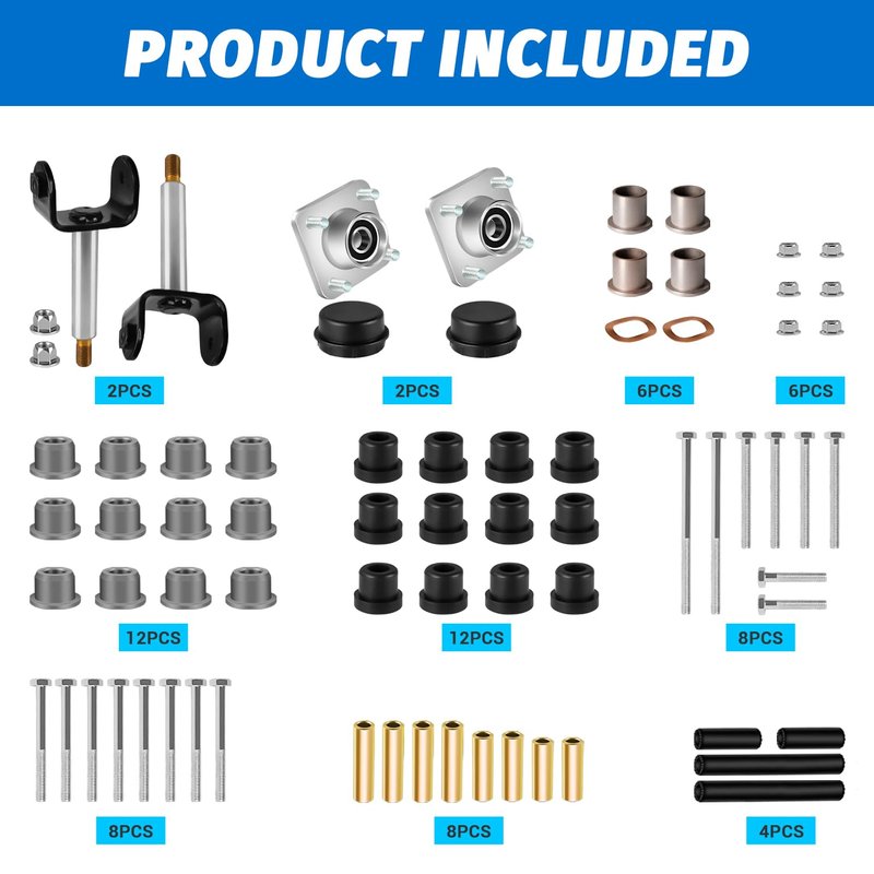 CartClan Club Car Precedent Deluxe Golf Cart Front End Repair Kit Suitable for Club Car Precedent 2004-UP, Replacement Part OEM#: 102357701, 102287201/103638601