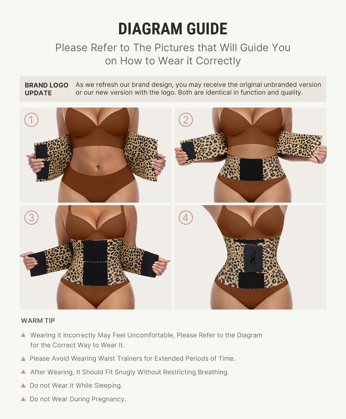 FeelinGirl Waist Trainer for Women Belly Fat Body Shape for Women Leopard L