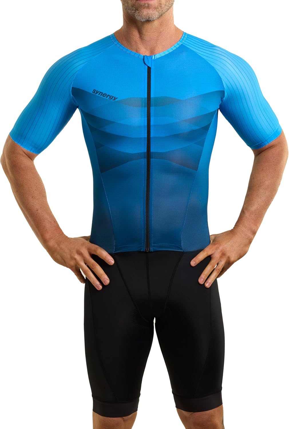 Men's Pro Short Sleeve Triathlon Tri Suit - Performance Fit & Breathable Fabric