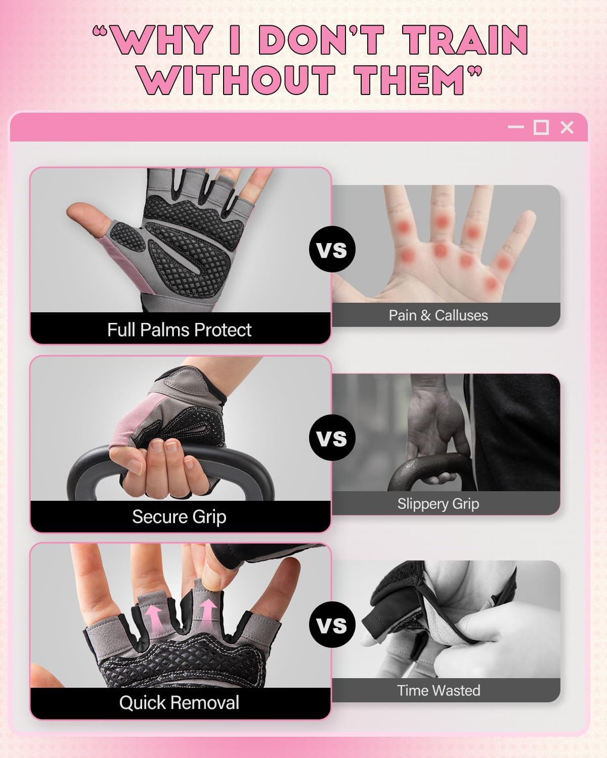 Workout Gloves for Men & Women - Lightweight Weight Lifting Gloves with Excellent Grip | Ideal for Gym, Cycling, Climbing & Fitness