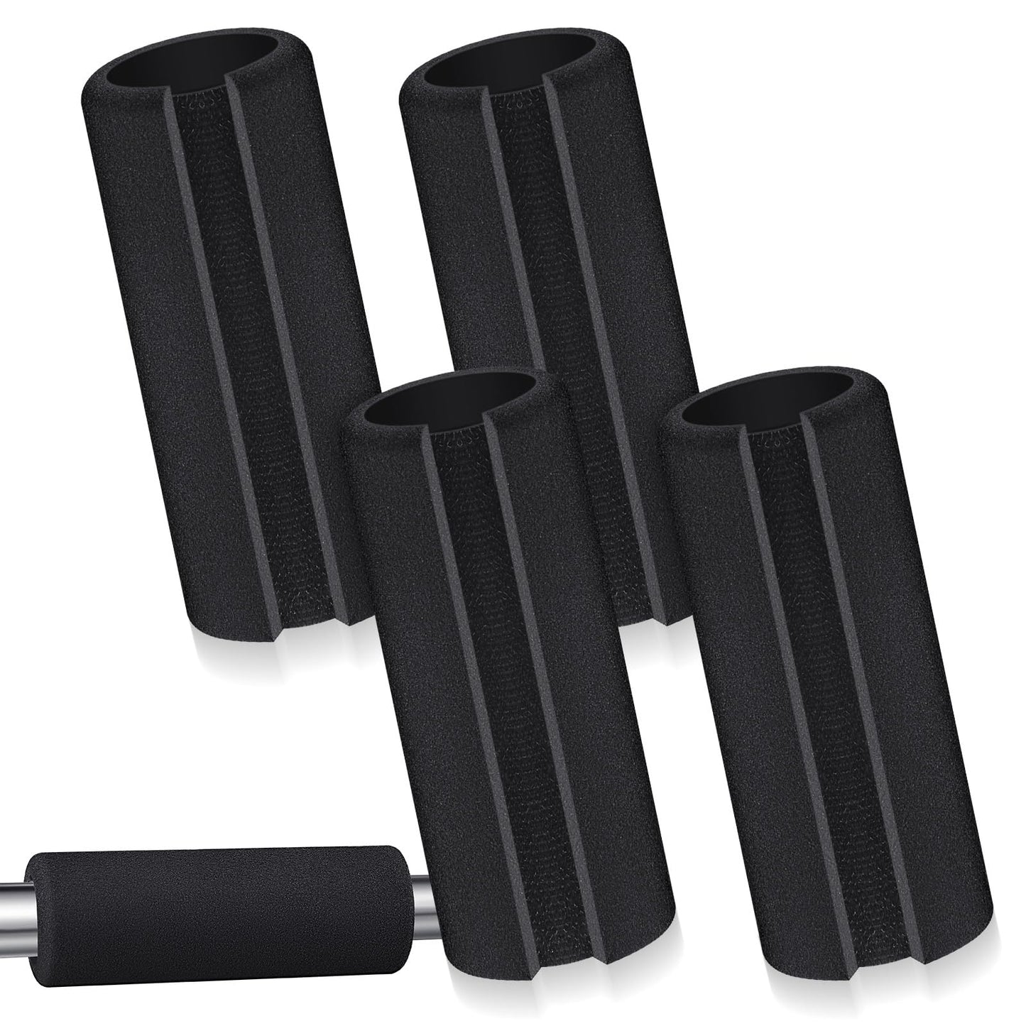 Frienda 4 Pcs Handle Grips 4.25 Inch NBR Rubber Foam Grip Wrap Soft Buffer Tube Cover Buffer Tube Pad Comfortable Handle Covers for Fitness Home Garden Bicycle Exercise Equipment Handlebar Replacement