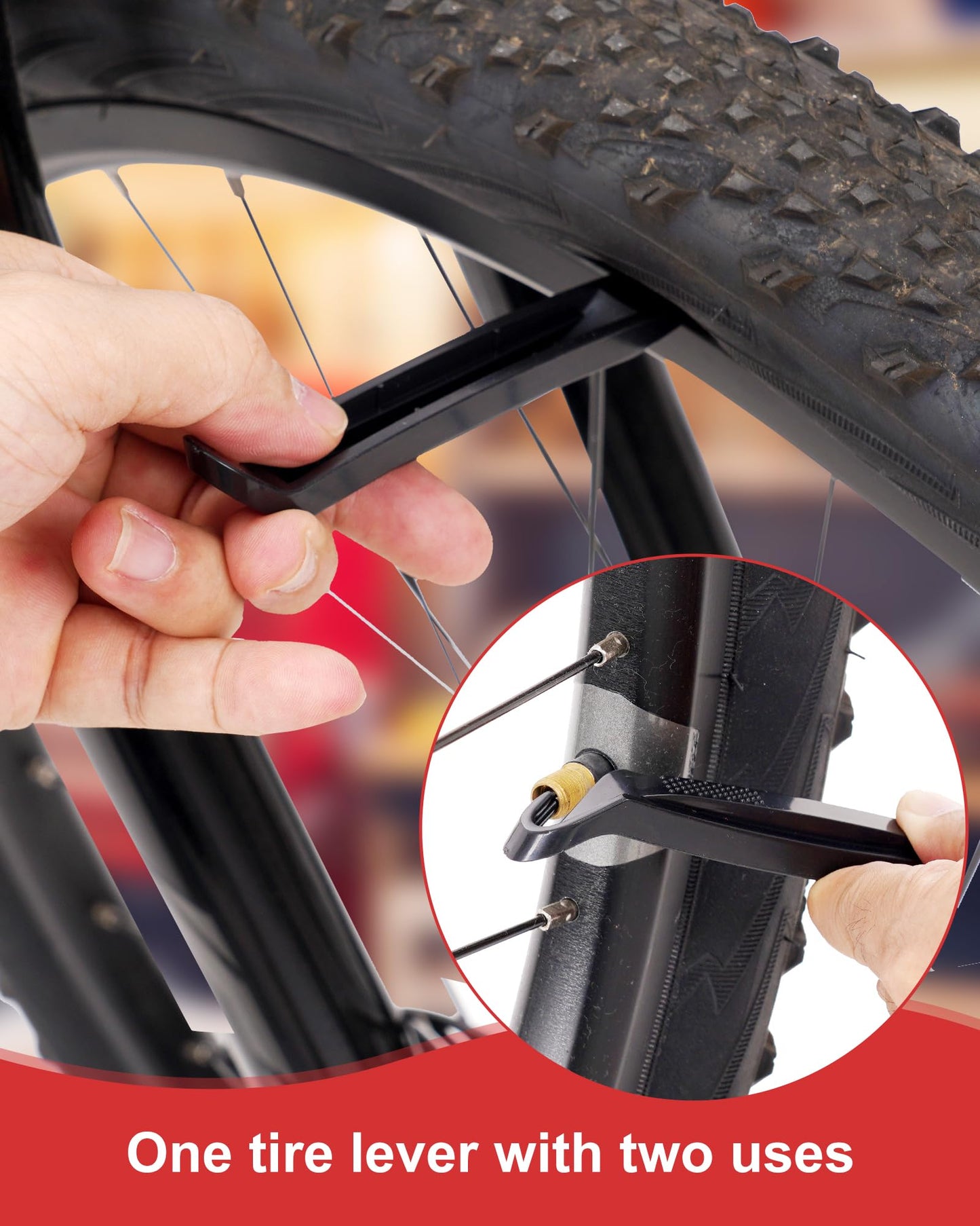 cyctravel Bike Tire Repair Kit, Bicycle Inner Tube Puncture Patch Kits with 20 PCS Vulcanizing Patches, User Manual, Metal Rasp and Tire Lever, Bike Patch Kit for Mountain and Road Bike