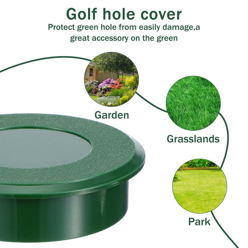 6 Pack Golf Hole Cup Cover Fits Standard 4.25" Aluminum & Plastic Golf Cups Practice Putting Green Hole Cup for Backyard, Garden, and Outdoor Training