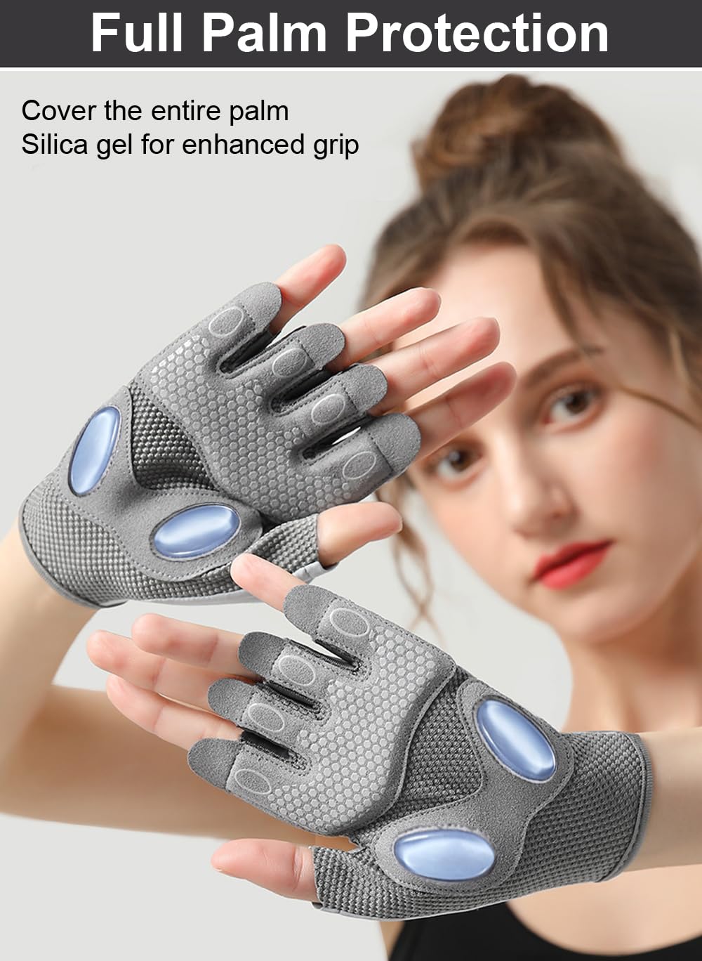SUJAYU Workout Gloves Women & Men, Gym Gloves Weight Lifting Gloves for Women Workout Gloves for Men, Womens Workout Gloves Fitness Gloves (Blue, Small)
