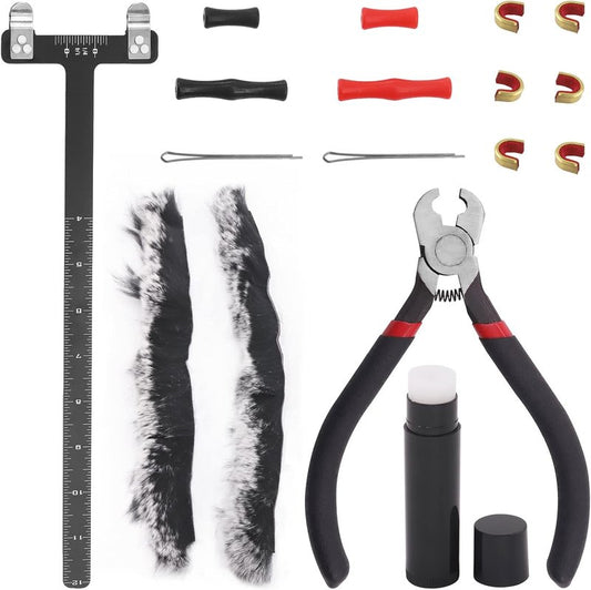 Archery Bow String Tools Kit - 17Pcs Nocking Buckle, T Shape Ruler & More | Essential Accessories for Precision Shooting