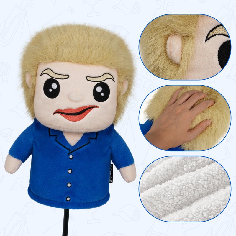 Craftsman Golf Funny Plush Driver Cover Headcover Protector Gifts for Men Bearded Caddy