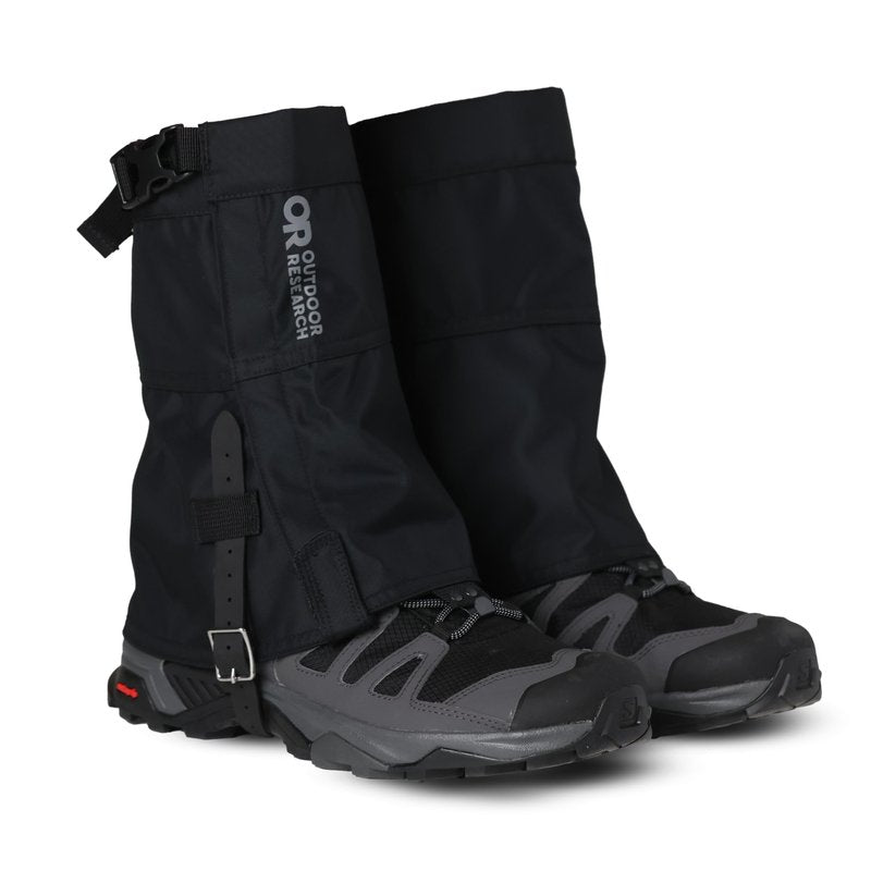 Outdoor Research Rocky Mountain Low Gaiters II | Water Resistant, Durable Leg Protection for Hiking Trails, Black, Large