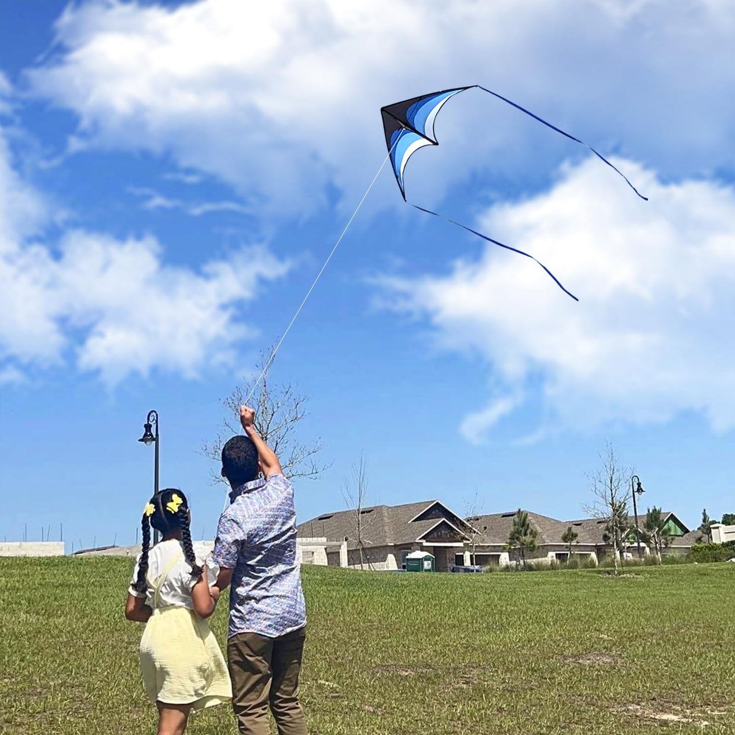Mint's Colorful Life 3 Pack Delta Kites for Kids & Adults, Extremely Easy to Fly Kite, Best Kite for Beginner(Green & Rainbow & Blue)