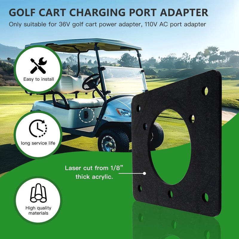 ATIODYUUK Upgraded Acrylic Port Adapter Plate Replacement Only Fits for EZGO TXT 36v Golf Cart Models