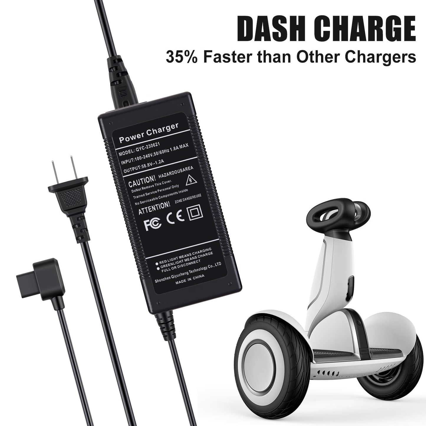 Segway 70W Charger for Ninebot S Plus/Mini Plus - 58.8V 1.2A