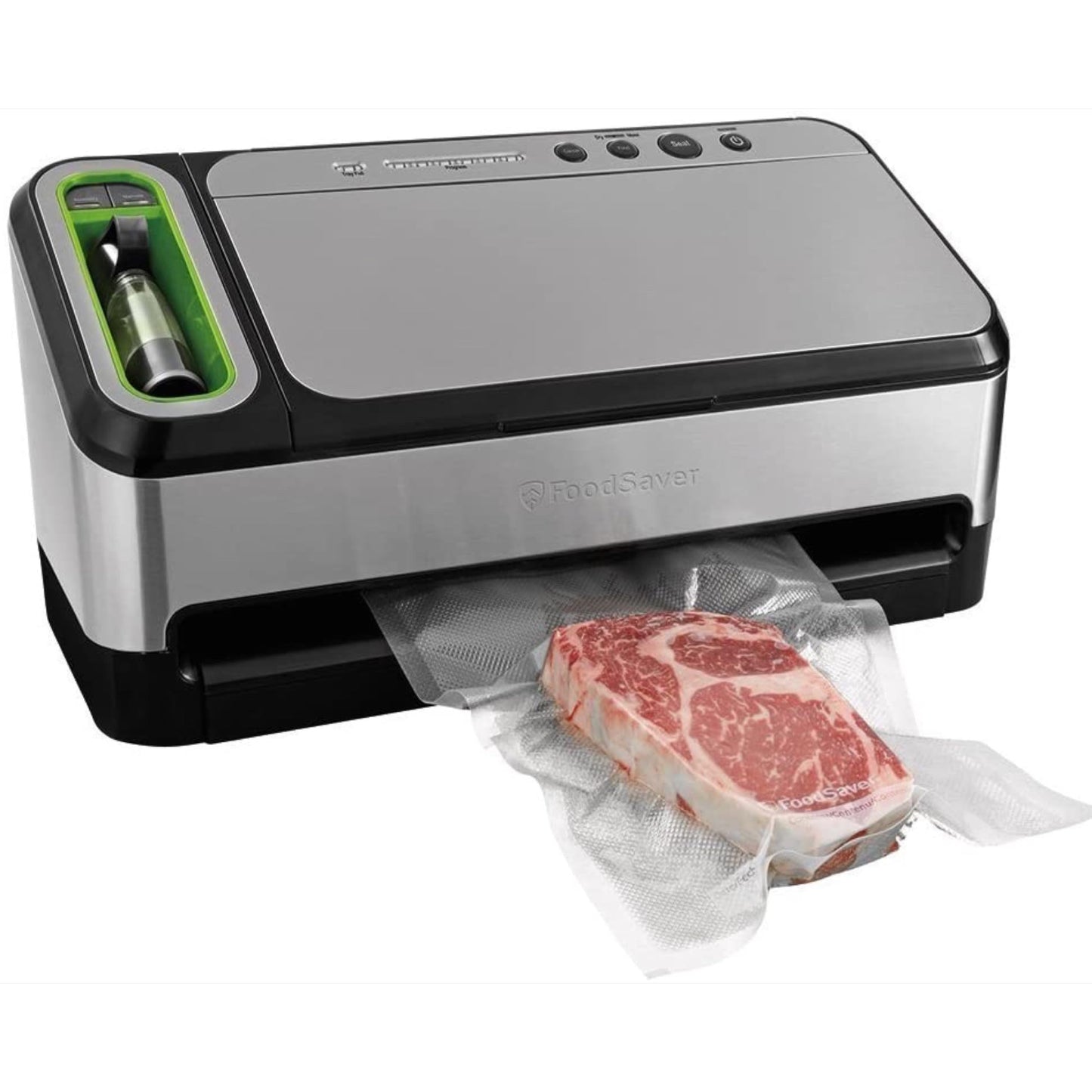 FoodSaver 4800 Series Vacuum Sealer Machine & Compact Vacuum Sealer Machine with Sealer Bags and Roll for Airtight Food Storage and Sous Vide, White