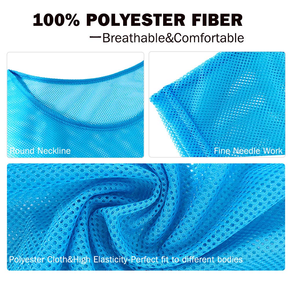 Antoyo Pinnies Soccer pinnies for Soccer Mesh Basketball Jerseys Sky Blue-L