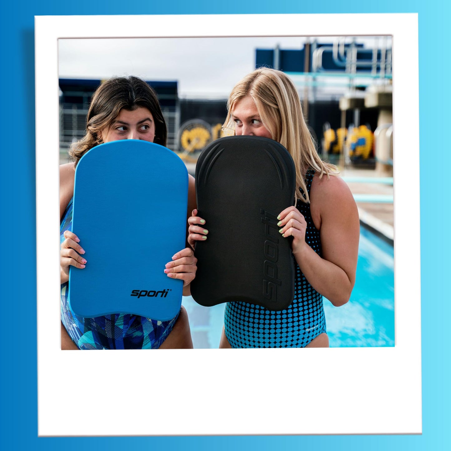 Sporti Adult Kickboard for Swim Training - Swimming Kick Board for Men Women, Water Board for Men & Women, Swimming Training Aid - New Version - Aqua