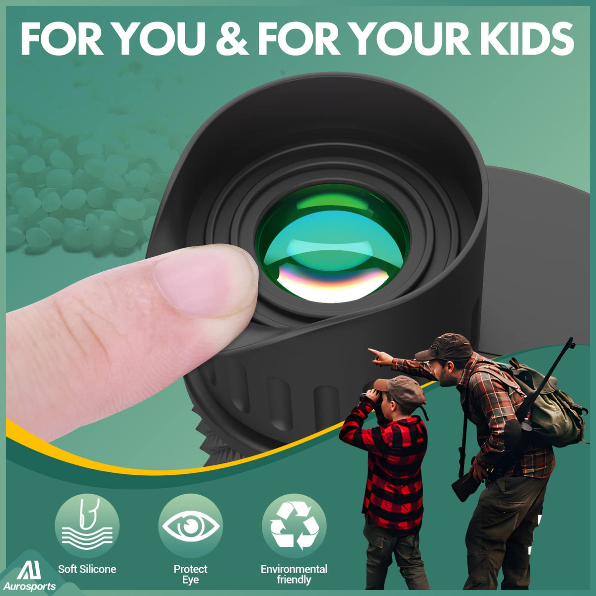 Aurosports Compact Binoculars for Adults and Kids - 10x25 Small Lightweight Binoculars for Bird Watching, Easy Focus for Theater, Cruise & Travel - Ideal Gift with Carrying Case & Strap