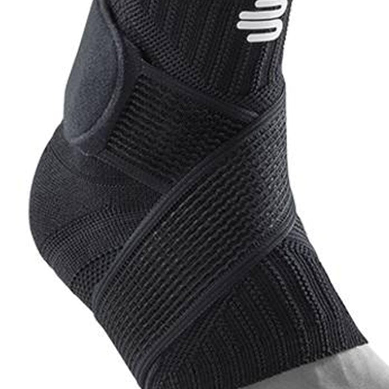 Bauerfeind Sports Ankle Support - Ankle Brace for Stabilization & Protection - Figure-8 Taping Strap - Targeted Compression - Lightweight & Durable (All Black, Medium/Right)