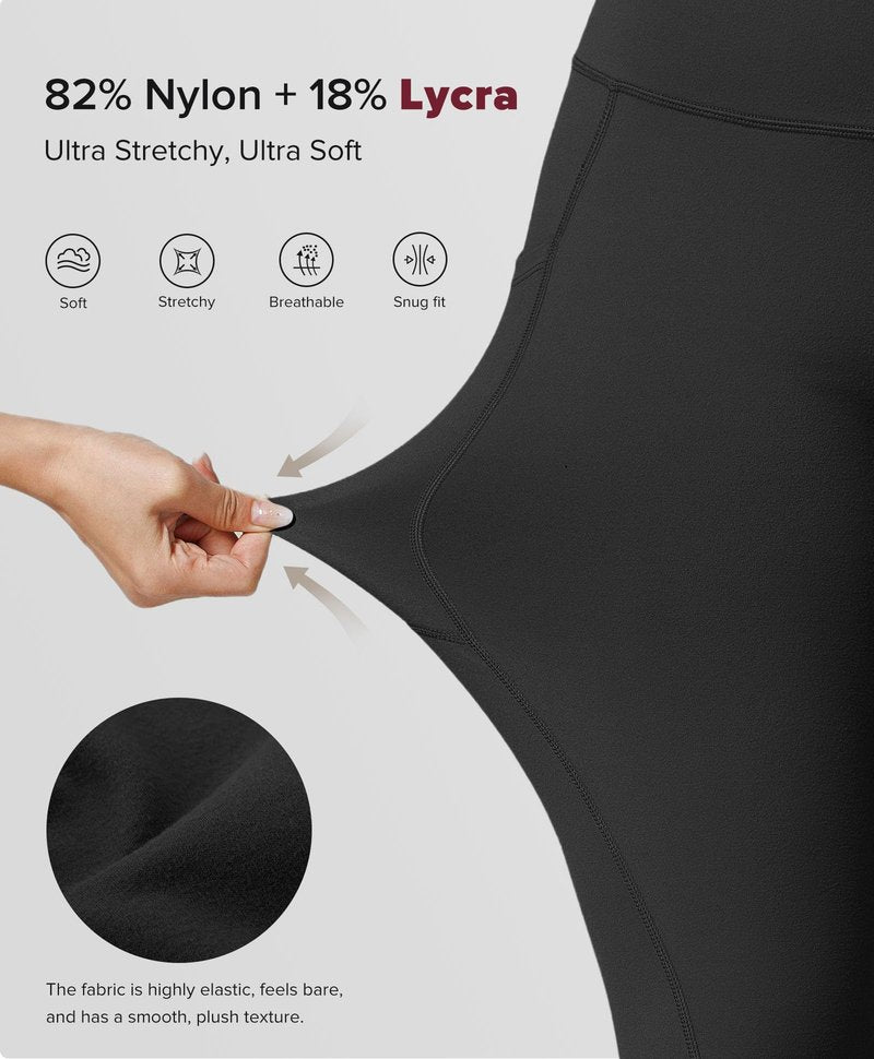 BRXL B R X L Ultra Stretchy Scrunch Butt Lycra Workout Leggings with Pockets for Women, High Waisted Athletic Gym Yoga Pants Black S