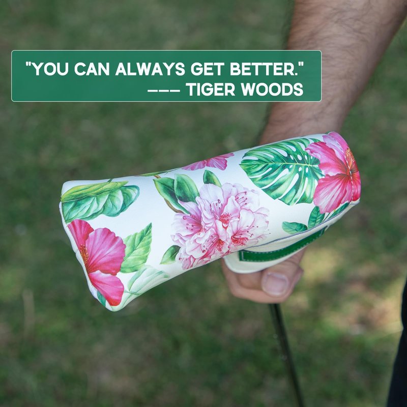 Tropical Style Golf Blade Putter Head Covers Magnetic Putter Headcover Protective Putter Covers for Taylormade Odyssey Scotty Cameron Ping Cobra Premium Golf Club Cover Accessories for Men Women