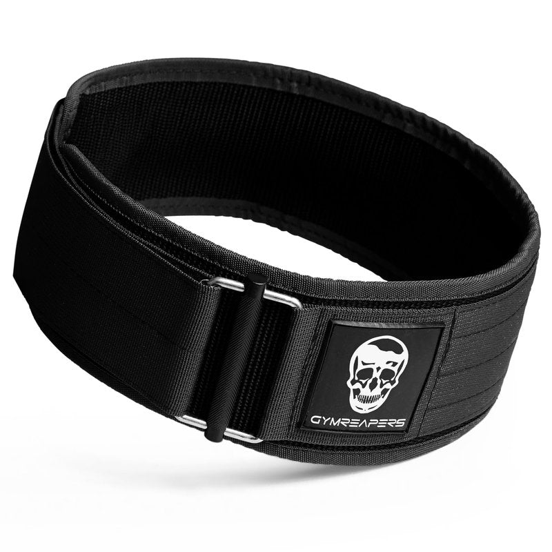 Gymreapers Quick Locking Weight Lifting Belt for Men Gym Belt for Powerlifting Deadlift Belt with 4 Inch Neoprene Metal Buckle Back Support Weightlifting Belt Women (Black, Medium)