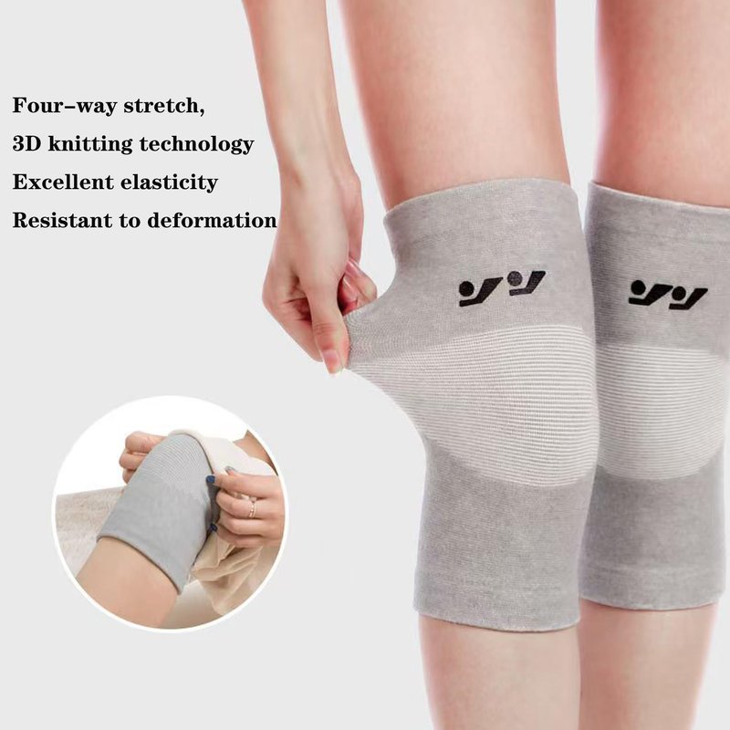 Sieafan Bamboo Knee Compression Sleeve - Bamboo Knee Sleeves for Men Women - Anti-Slip Compression Knee Sleeve - Elastic Sport Warm Knee Brace (Gray, X-Large)