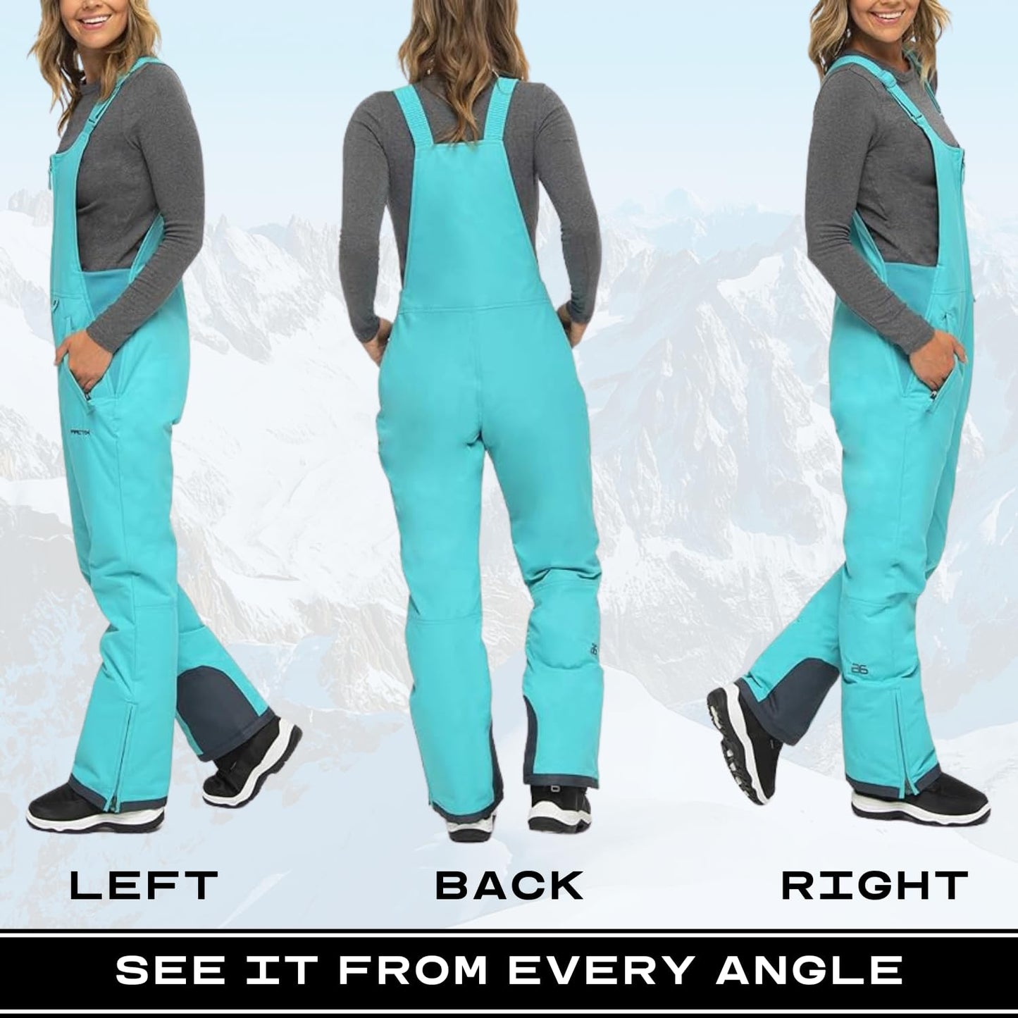 Arctix Women's Essential Insulated Bib Overalls, Bluebird, 1X Tall