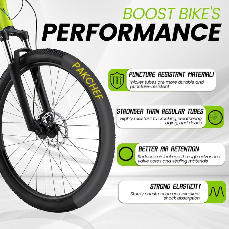 Heavy Duty Bike Inner Tube - 20 x 1.75/1.95/2.10/2.125 | Thick Schrader Valve Bicycle Tube for Road & MTB Cruisers