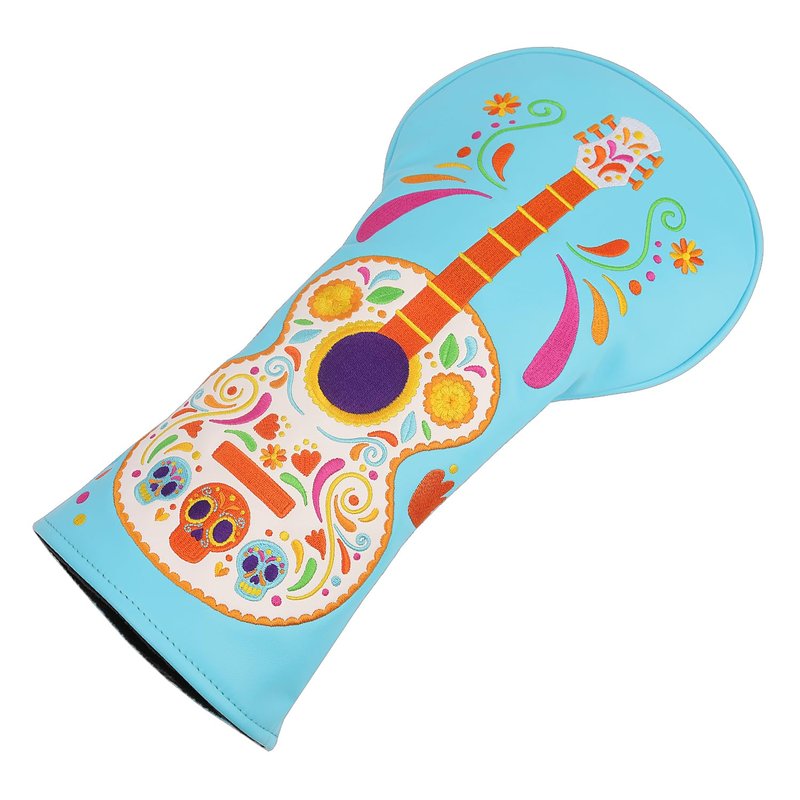 SHABIER Light Blue Driver Golf Headcover with Guitar Design for Golf Club