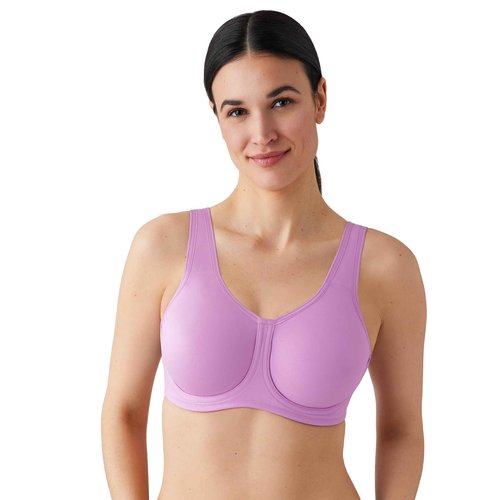Wacoal Women's Simone Sport Unlined Full Coverage Underwire Sports Bra, 855170, Phalaenopsis, 42D