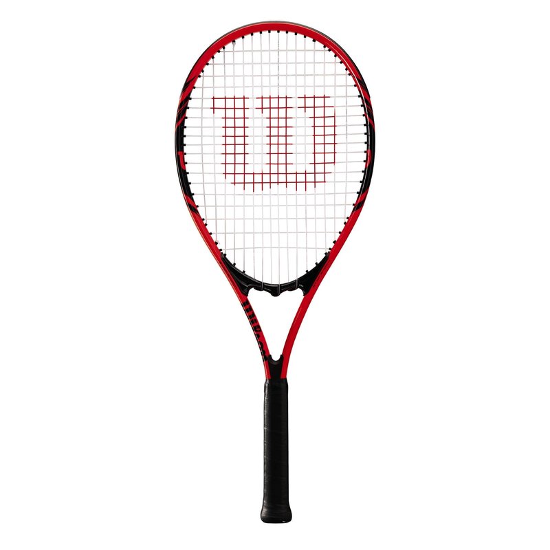 Wilson Federer Adult Recreational Tennis Racket - Grip Size 3 - 4 3/8", Red/White/Black