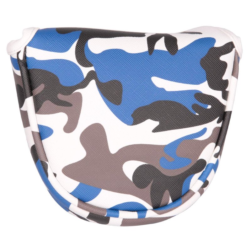 Blue Camouflage Golf Mallet Putter Head Cover with 2ball Magnetic Closure for Center Shaft