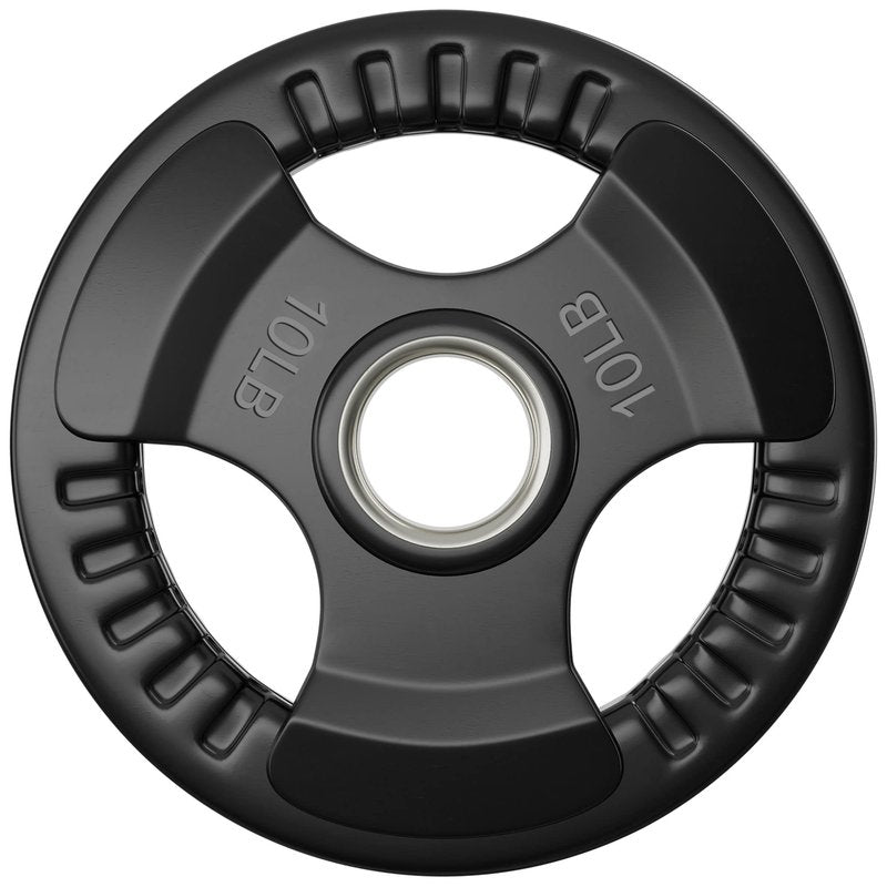 Elevens Grip Plates for Strength Training, 2-Inch/10LB Iron Weight Plates for Weightlifting and Crossfit in Home & Gym (Black-10LB), (A167)