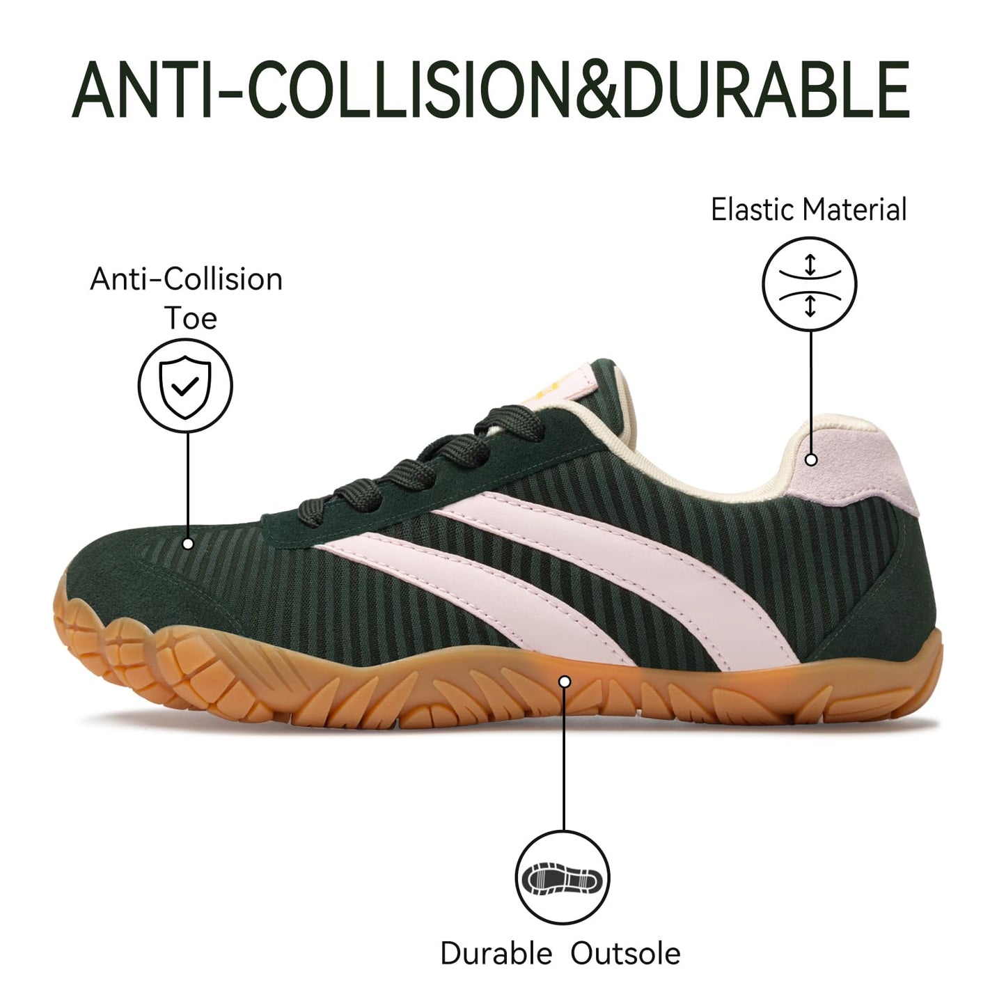 Barefoot Shoes Women Casual Sneakers,Wide Toe Box Shoes Women Zero Drop Barefoot Shoe Men,Minimalist Trail Running Shoe,Non-Slip Lightweight Breathable Comfortable Fashion Walking Hiking Shoes Unisex