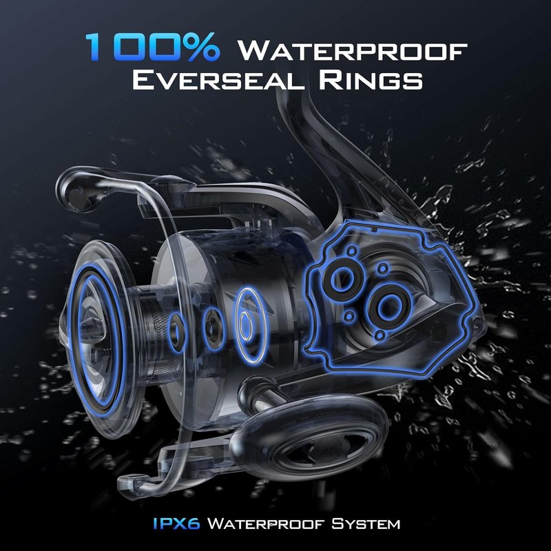 KastKing Kapstan Elite Saltwater Fishing Reel - 55LB Max Drag, IPX6 Waterproof & Corrosion-Resistant Design | Perfect Gift for Anglers
