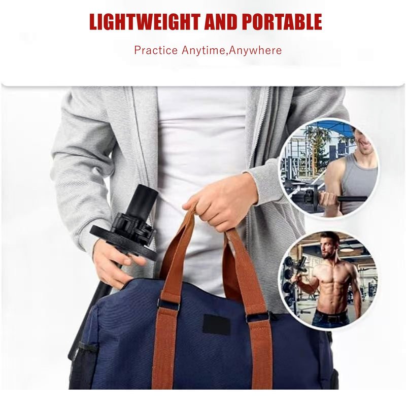 Wrist Bar for 2 Inch Olympic Plates Hand Developer Adjustable Wrist Curl Rotation Exerciser Arm Forearm Strengthener Trainer Fitness Equipment for Home Gym