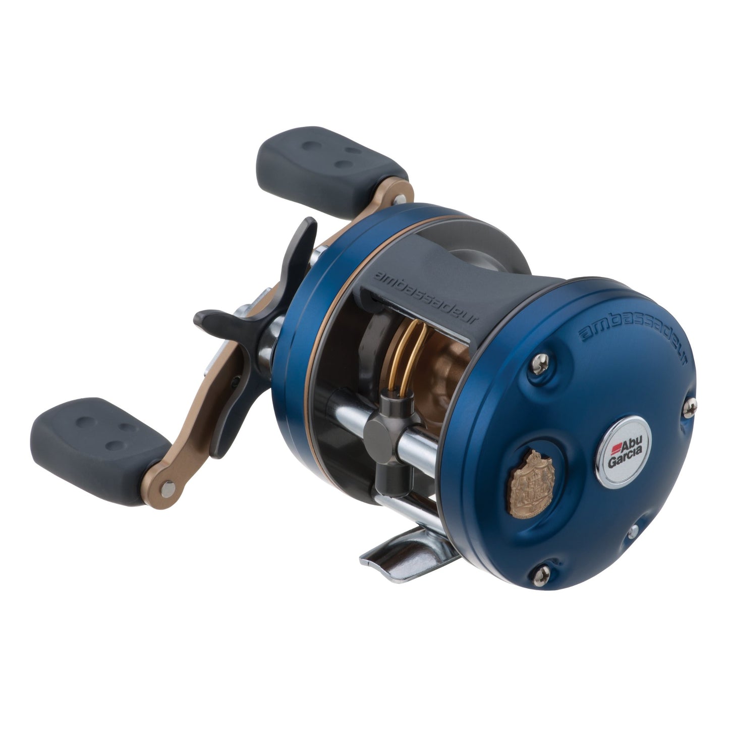 Abu Garcia Ambassadeur C4 Conventional Reel, Size 6600 (1292717), 4 Stainless Steel Ball Bearings + 1 Roller Bearing, Carbon Fiber Star Drag, Max of 15lb | 6.8kg,Blue