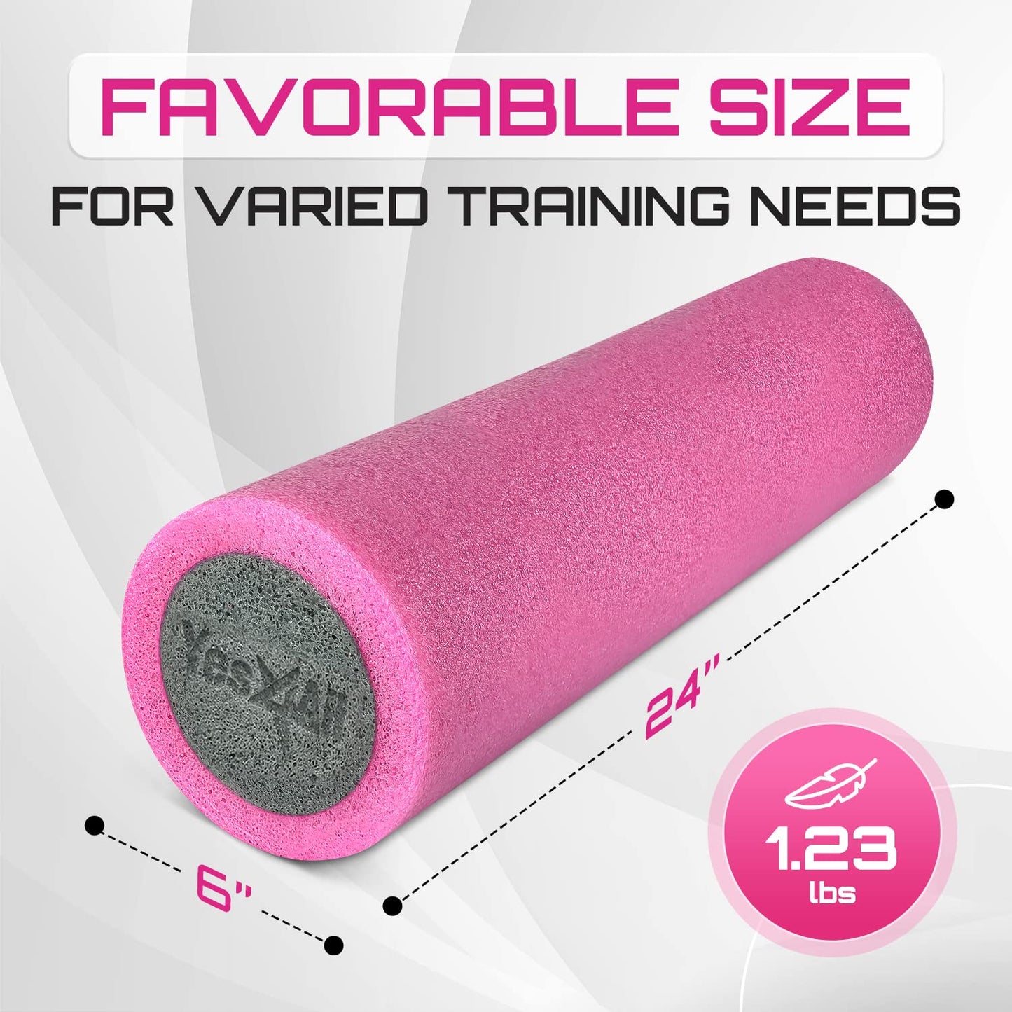 Yes4All Two-Layer Foam Rollers PE for Many Exercises, Improved Workout Efficiency - 18 inches