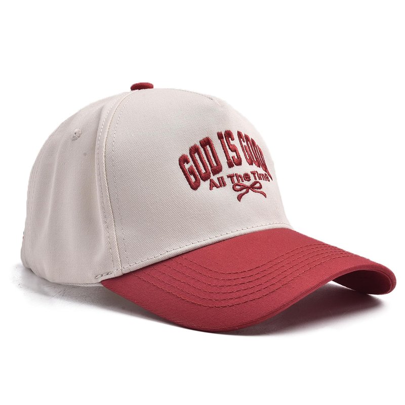 Christian Jesus Hat- 3D Embroidered Adjustable Cotton Faith Blessed Baseball Caps for Men Women Red