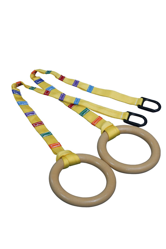 Tumbl Trak Girl's Standard Gymnast Rings with Easy Adjust Strap, 7.5-Inch