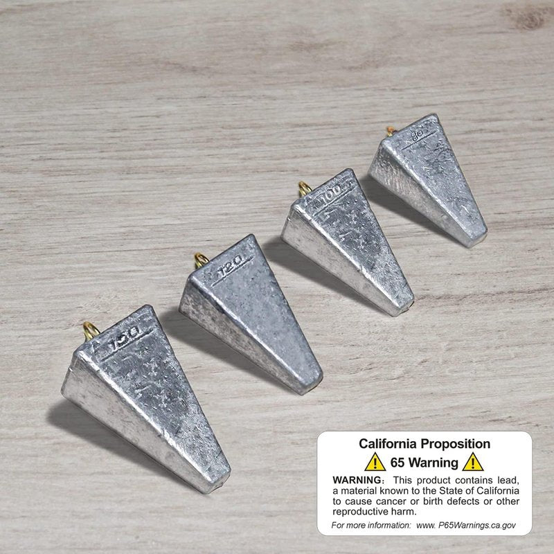 Pyramid Fishing Weights - 3pcs Bullet Sinkers for Saltwater & Freshwater Fishing